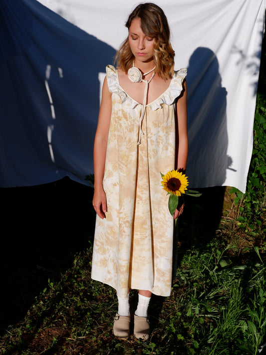 Baumwoll Maxi Kleid