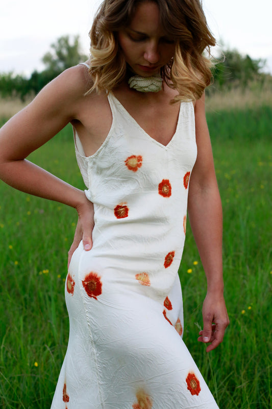 Seidenkleid mit Blumenprint